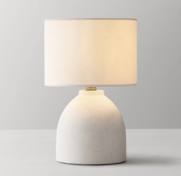 Hale Accent Lamp With Shade - White Concrete