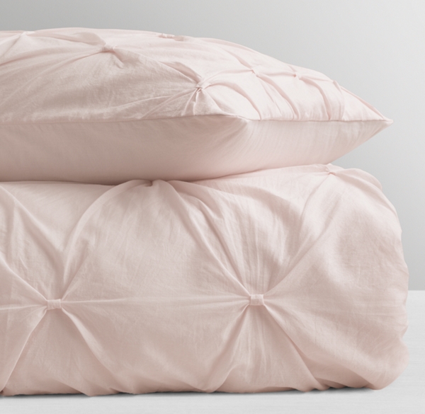 Pintucked Cotton Voile Duvet Cover