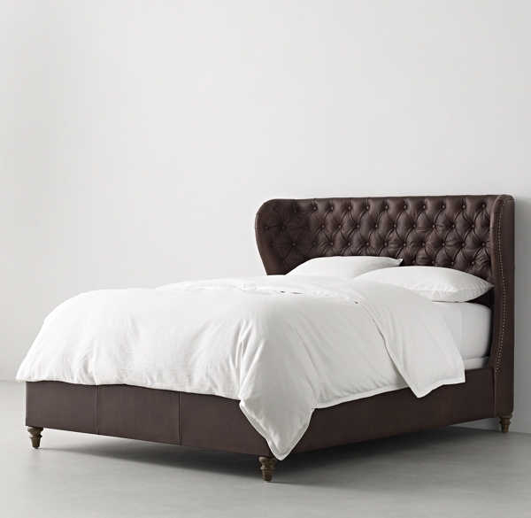 Alden Tufted Wing Leather Bed