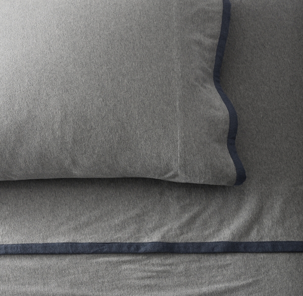 Washed Contrast Jersey Pillowcase