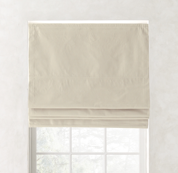 Cotton Canvas Cordless Roman Shade