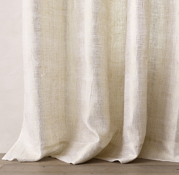 Metallic Opaque Linen Drapery Panel