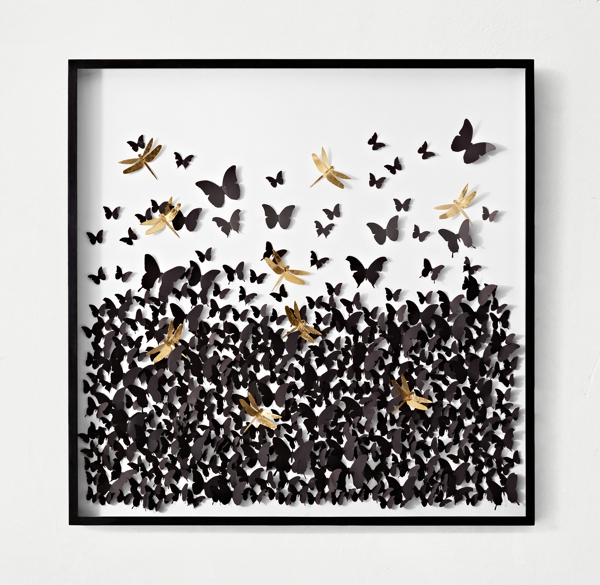 black butterfly wall art