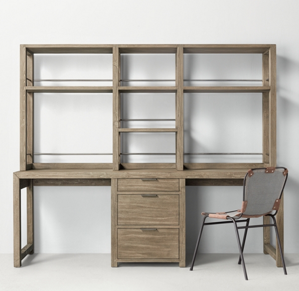 Laguna Double Desk With Shelving