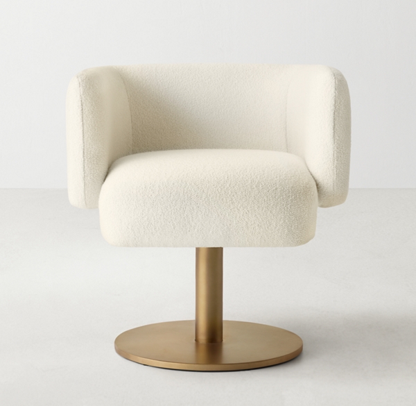 Henning Desk Chair Brass Pedestal Base