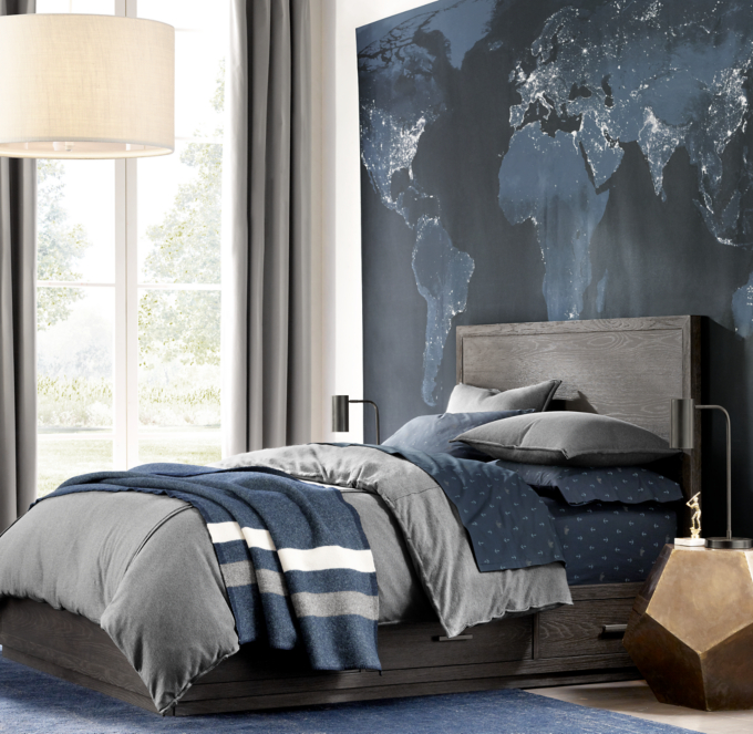 Restoration hardware store boys bedroom