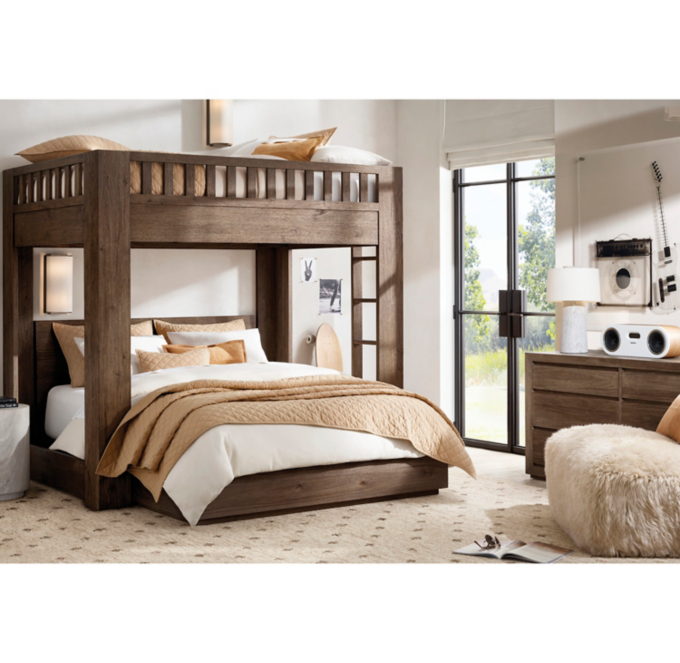 Callum Loft Over Queen Platform Bed RH TEEN