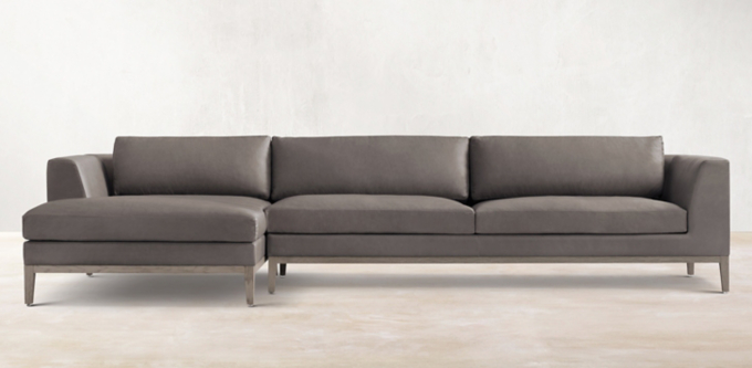 Italia Taper Arm - Oak Base Sectional