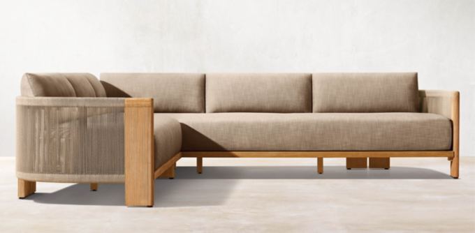 Striata Teak Sectional