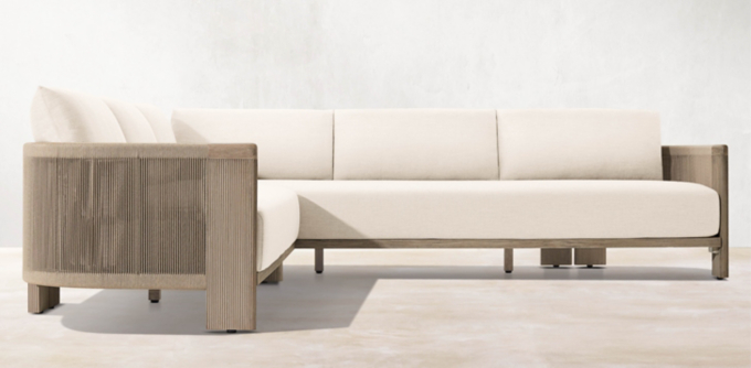 Striata Teak Sectional