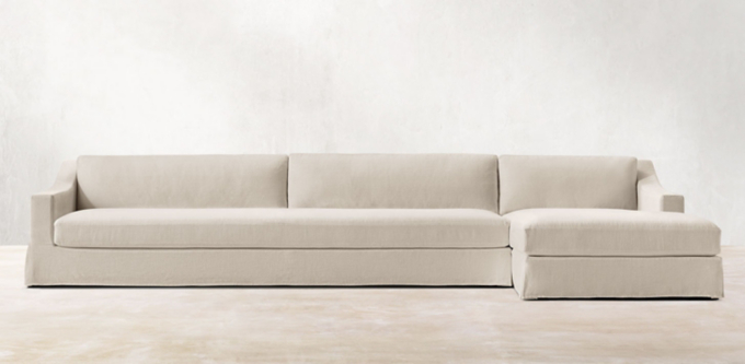 Modena Slipcovered Slope Arm Sectional