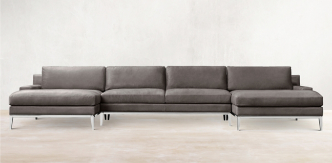 Italia Track Arm - Metal Base Sectional