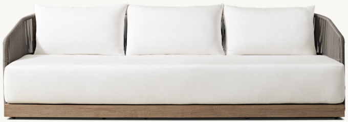 90&#34; Luxe sofa shown in Graphite. Cushions (sold separately) shown in White Sunbrella&#174; Twill.