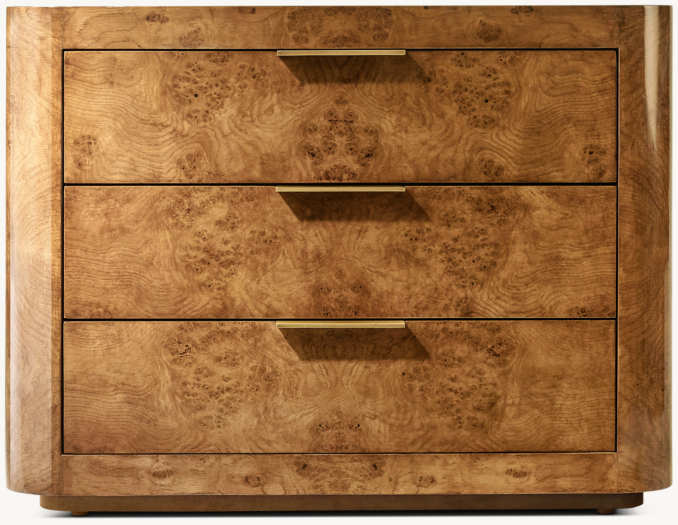 Bardot Burl Closed Nightstand RH TEEN