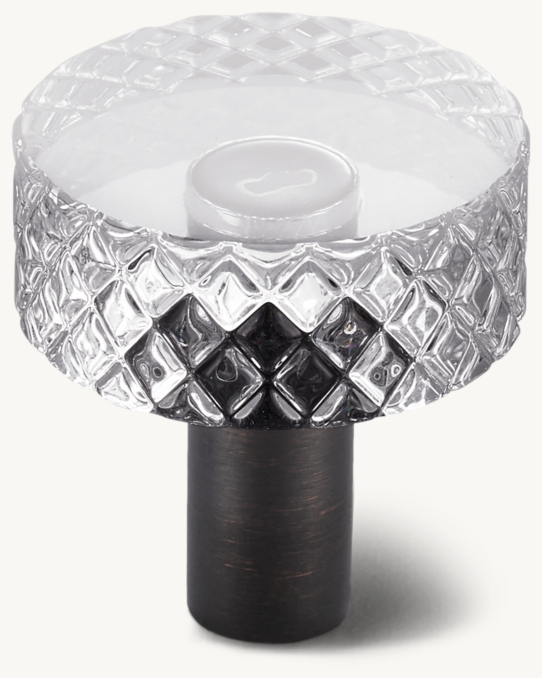 Lambeth Knurled Crystal Knob RH TEEN