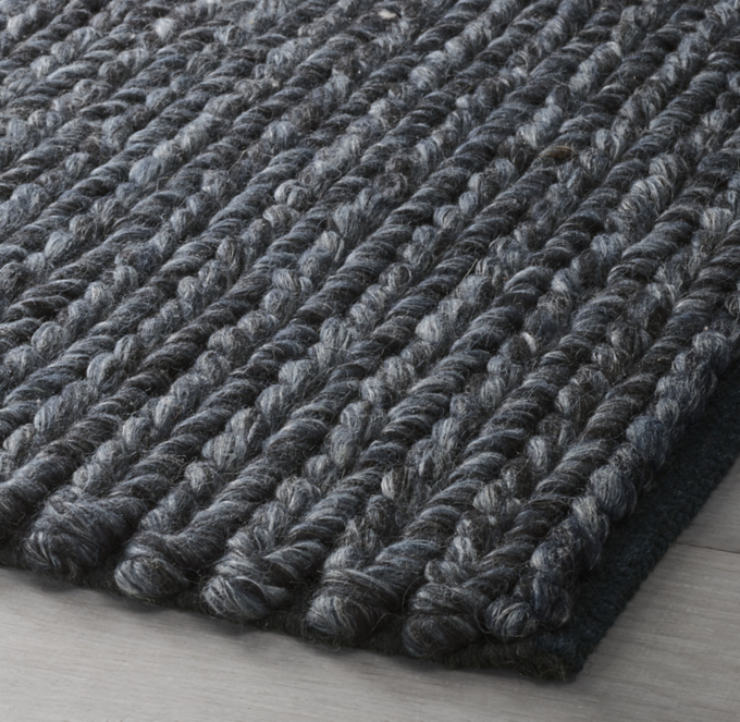 Hand-Braided Textured Wool Rug