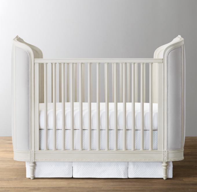 White 2024 upholstered crib