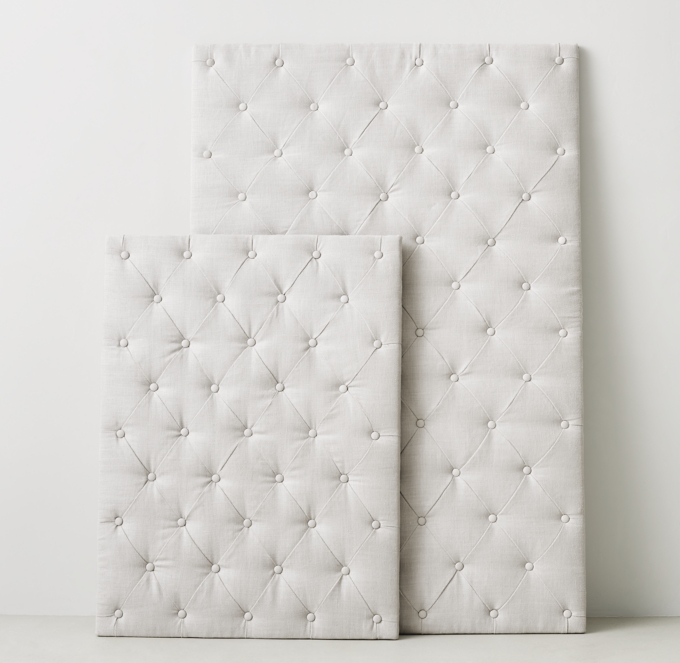 Tufted Linen Memory Board Natural RH TEEN