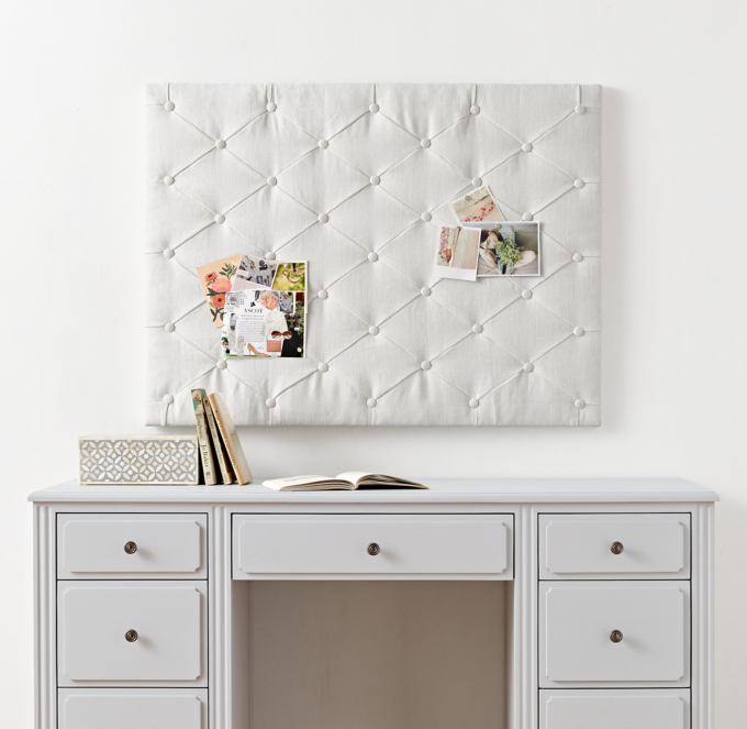 Tufted Linen Memory Board Natural RH TEEN