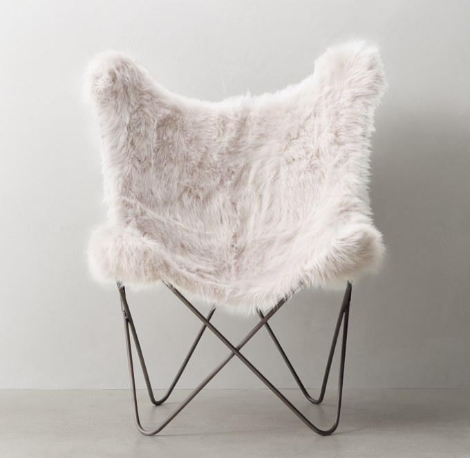 Faux fur best sale butterfly chair