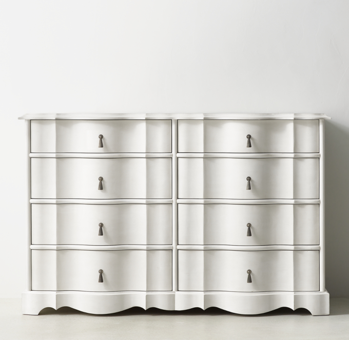 Serpentine dresser deals restoration hardware