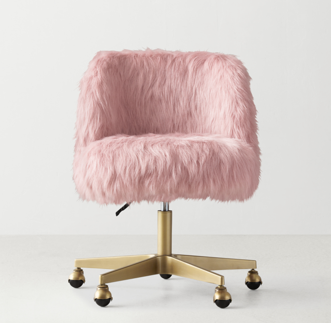 Orbit luxe discount faux fur chair