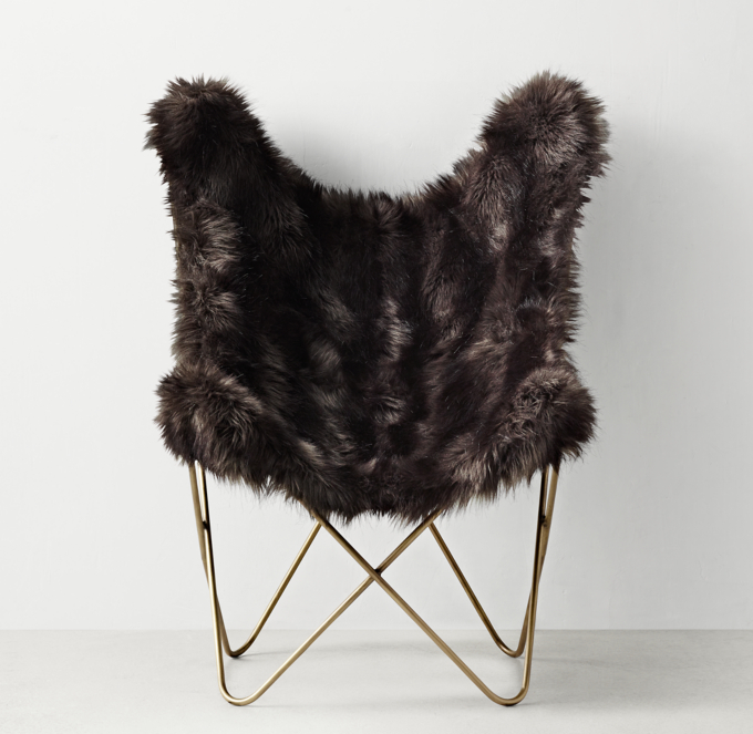 Faux fur butterfly chair replacement covers new arrivals