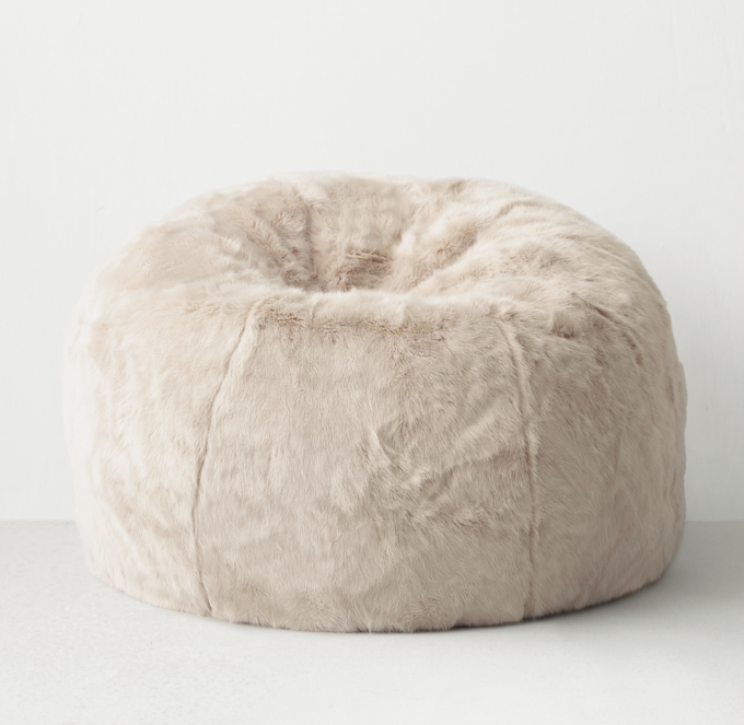 Restoration hardware faux 2024 fur bean bag