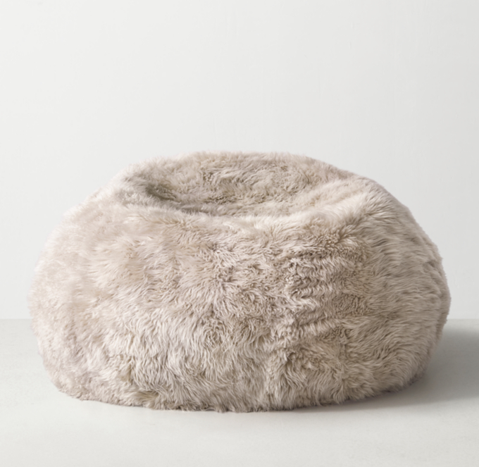 Natural Sheepskin Bean Bag Dove RH TEEN