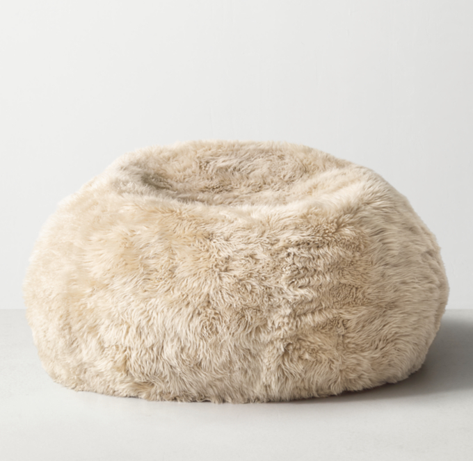 Kashmir faux discount fur bean bag