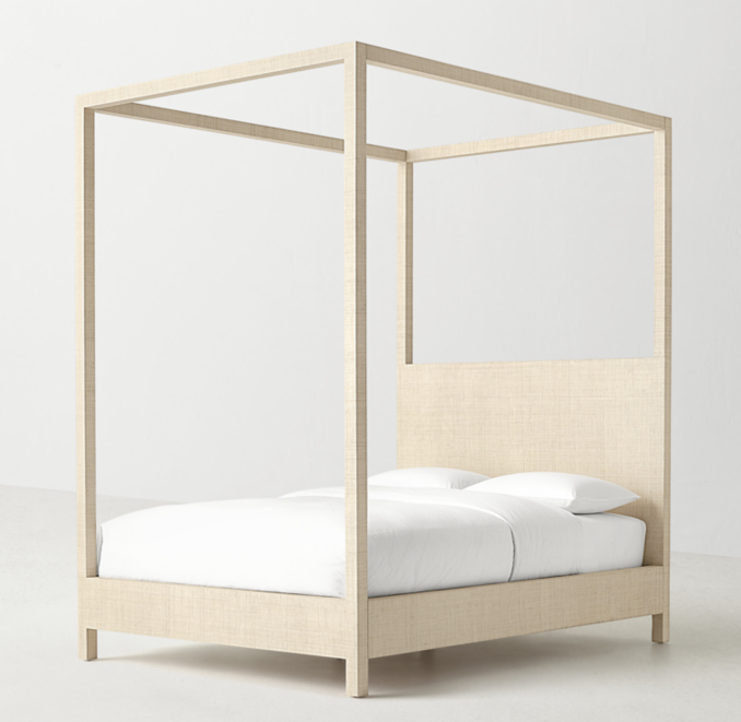 Burke Raffia Canopy Bed RH TEEN