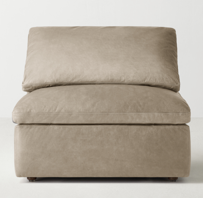 Cloud Leather Modular Petite Armless Chair